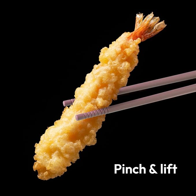 Carrotez Silicone Cooking Chopsticks, Long (12 inch) Reusable Chopsticks for Cooking, Heat Resistant, Non-Scratch, Gentle on Cookware, 1 pair - Dusty Pink