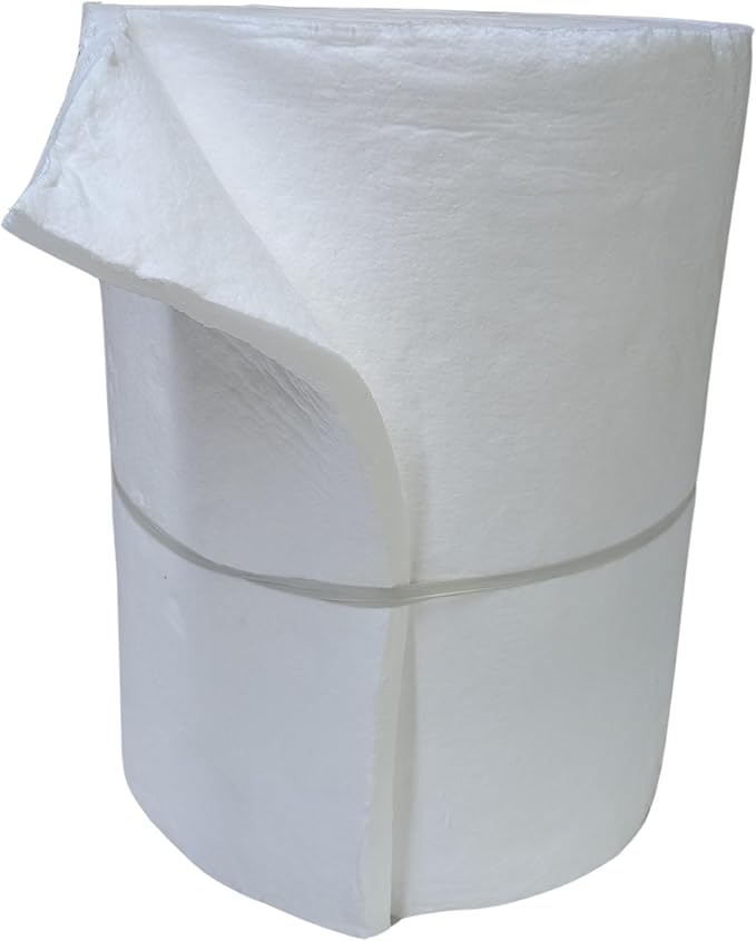 1" Thick Ceramic Fiber Blanket, 24" Wide, 25 Ft. Long, 2400F Rated Insulation, 8 Lb. Density, 3029E