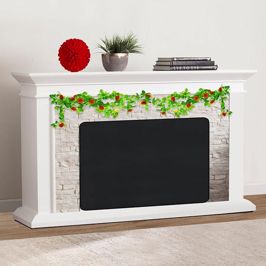 Fireplace Cover, Draft Stopper for Brick Fireplace, Fireplace Flue Blocker, Indoor Fireplace Blanket for Heat Loss, Winter and Summer, Black, 36x24 Inches
