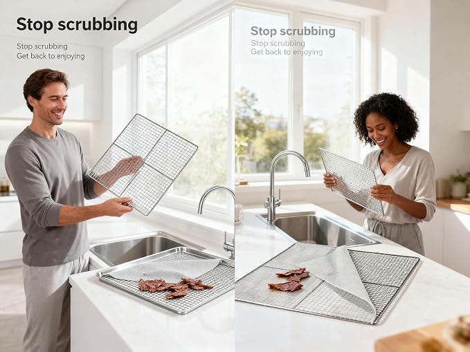 Silicone Dehydrator Sheet for Magic Mill 15 Extra-Large Trays, 15-Pack 12x13 inch Reusable Drying Tray Liners - BPA-Free Easy Clean - Healthy Snacks - Jerky Herbs Fruit