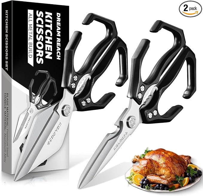 Heavy Duty Poultry Shears Set for Chicken, Meat & Seafood | Multi-Use Kitchen Scissors, Durable Metal Construction, Ergonomic Handle, Easy Clean, Thoughtful Kitchen Gifts