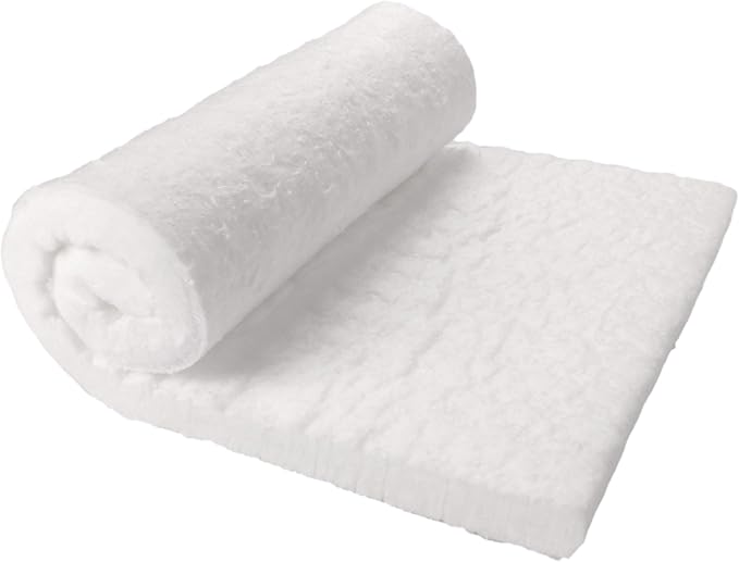 Ceramic Fiber Insulation, 1" Thick x 12" x 24", 2400F Fireproof Insulation Blanket, 3023E