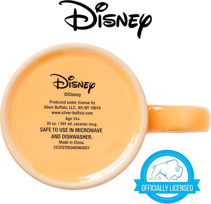 Silver Buffalo Disney Mickey Mouse Halloween Spooky Ghost Shadow Wax Resist Ceramic Mug, 20 Ounces