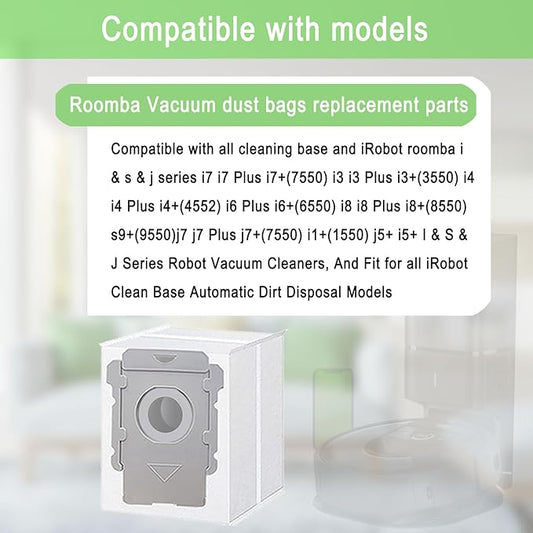 22 Pack Vacuum Bags Compatible with iRobot Roomba i7 i7+ i3 i3+ i8 i8+ j5+ i5+ i4 i4+ i1+ i6 i6+ j5+ j7 j7+ s9 s9 Plus Bags Automatic Dirt Disposal Bags