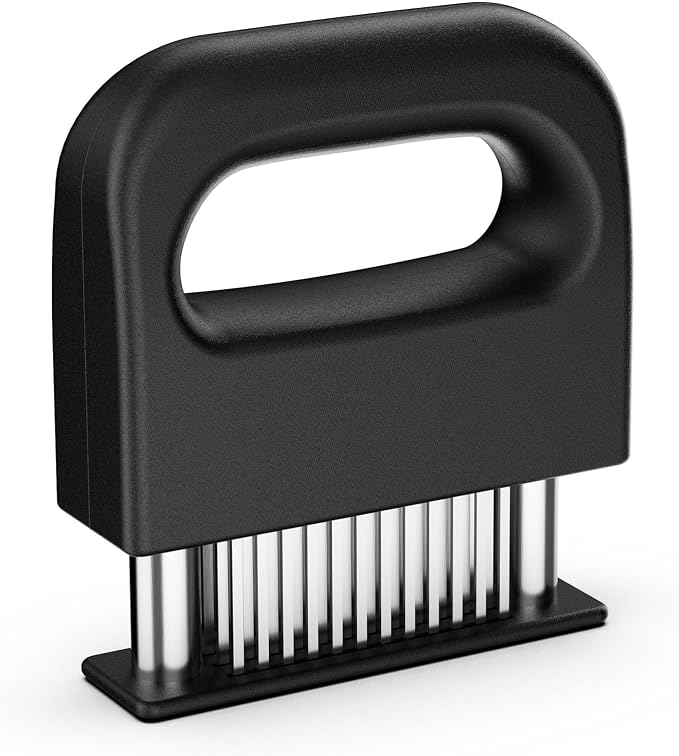 Meat Tenderizer Tool with 48 Stainless Steel Blades, Heavy-Duty Needle Tenderizer for Steak, Beef, Pork & Chicken, Kitchen Cooking Gadgets Tools Black