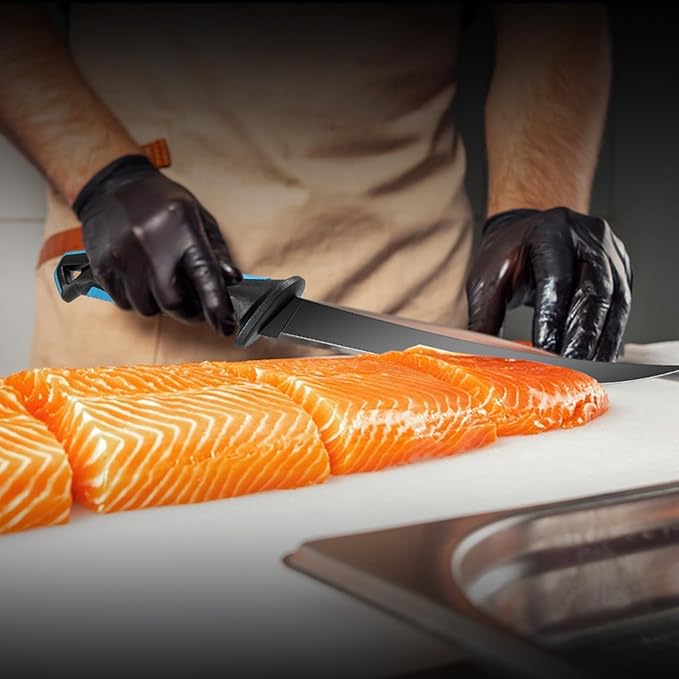 Fillet Knife Kit Combo,Fishing Gear and Gifts for Men | Fishing Knives with Sheath,and Honing Rod,Ultra-Sharp G4116 Blades,Corrosion-Resistant,Non-Slip Handle,Durable Storage Bag