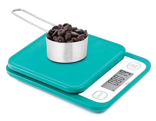 Ozeri® Garden and Kitchen Scale II with 420 Variable Graduation Technology® | Measures most delicate garden herbs and greens at 0.1 g for ingredients under 420 grams and 0.5 g for items over 420 grams