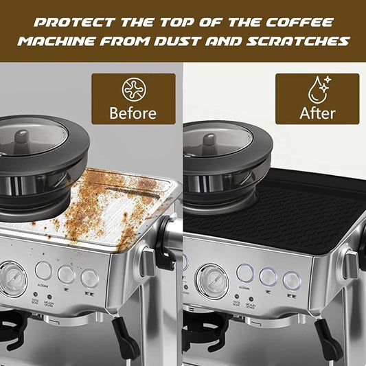 Espresso Machine Tamping Mat Accessories Compatible with Breville 870/880 | Black Espresso Tamper Mat, Food Grade Silicone, Non-Slip, Waterproof Heat Resistant