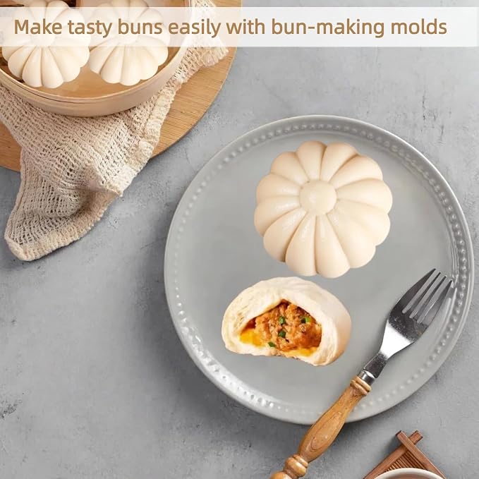 Wooden Bao Bun Maker,Baozi Maker Machine,Wooden Steam Bun Mold,This Kitchen Appliances And Gadgets Is the Best Gift for Asian Food Enthusiasts And Dumpling Maker (Steamed Bun C)