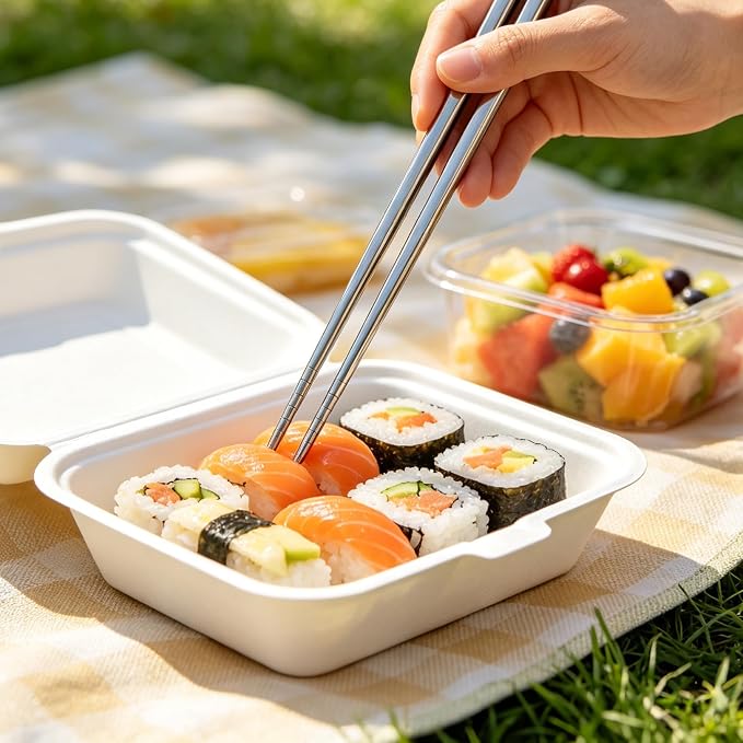 15 Pairs Metal Square Chopsticks, 8.8" Reusable Chopsticks for Cooking | Lightweight, Non-Slip, Dishwasher Safe, Stainless Steel 304