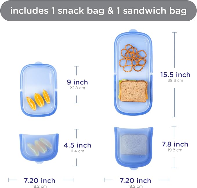 Ubbi Platemate Reusable Silicone Storage Bag, Smoothie Purple | Opens Flat as Placemat, Dishwasher & Freezer-Safe, Lunch Container, Leakproof Sandwich & Snack Bag, Easy to Clean, BPA-Free