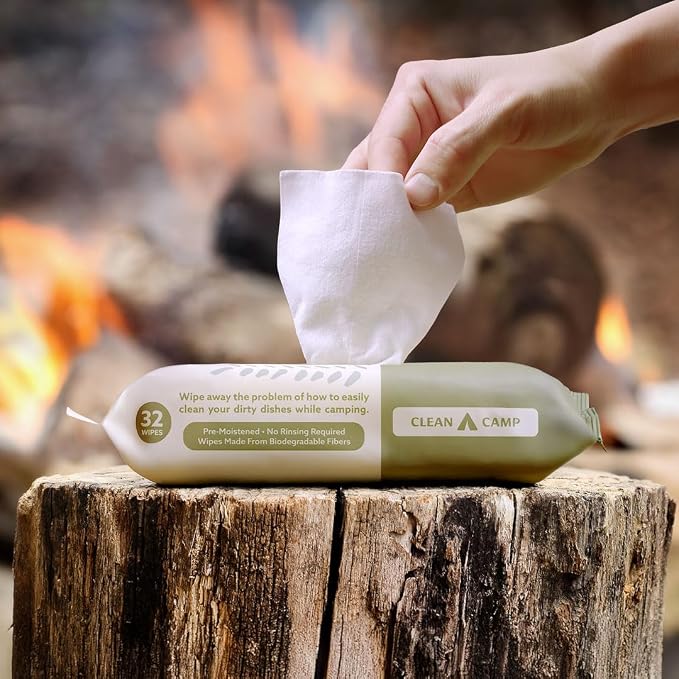 Dish Wipes | A Soap-and-Water Alternative | Pre-Moistened Food-Safe Rinse-Free