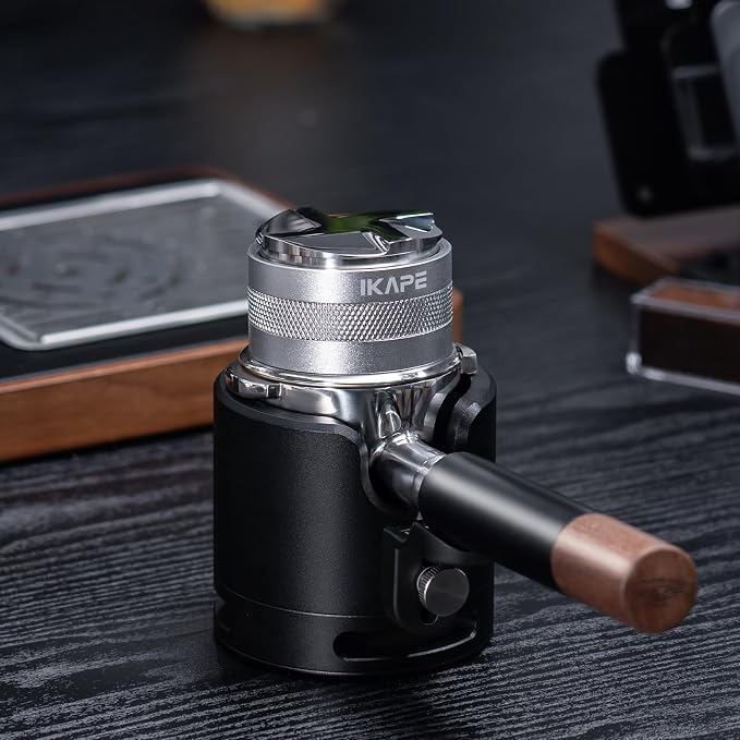 IKAPE Coffee Products, 49MM Coffee Distributor & Hand Tamper, Adjustable Depth Espresso Distributor Fits All 49mm Espresso Portafilter