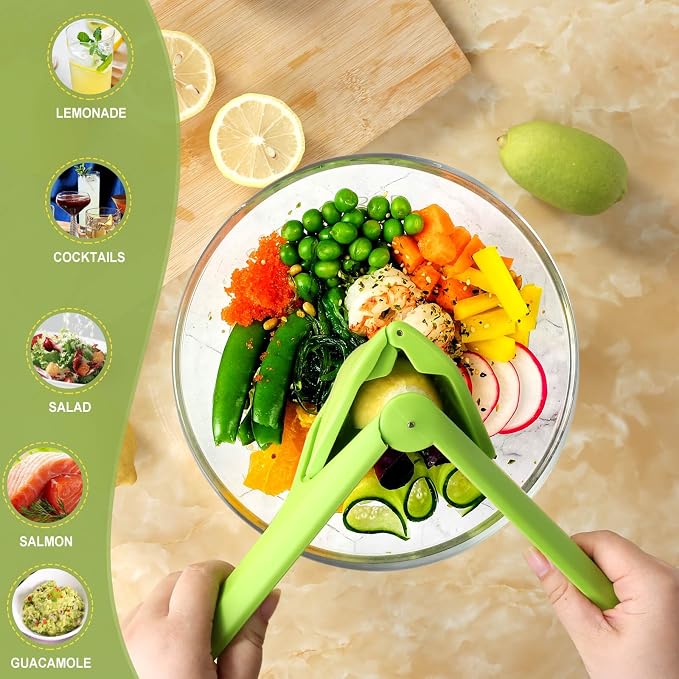 Lemon Squeezer, Effortless Manual Flat Lime Juicer Hand Press | Easy to Make Juice From Lemon, Lime, Citrus, Orange, Fruits, Folds Design For Saving Space Storage