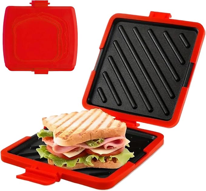 Sandwich Toaster Nonstick No Power Required Quesadilla Snacks Bread Cooker | Kitchen Bread Press Sandwich Maker Heat-Resistant Portable Breakfast Quesadilla Pie Bread for Home Apartment Dorm Party
