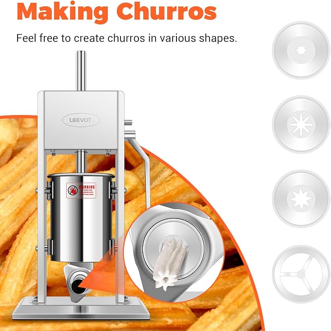 7LBS/3L Manual Sausage Stuffer, Professional Stainless Steel Sausages Maker & Filler Kit with 2 Speed, 5 Stuffing Tubes, Vertical Meat Stuffers for Home Kitchen, Commercial Use