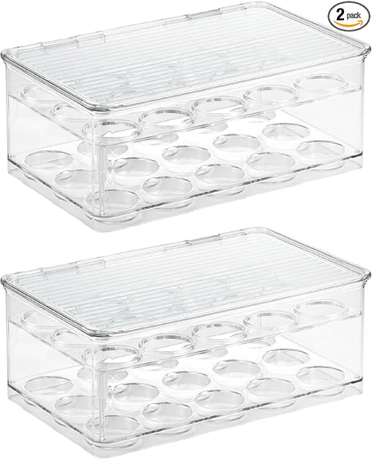iDesign Stackable Coffee Pod Holder for K-Cup Pods, Set of 2, Clear | 29 K-Cup Capacity
