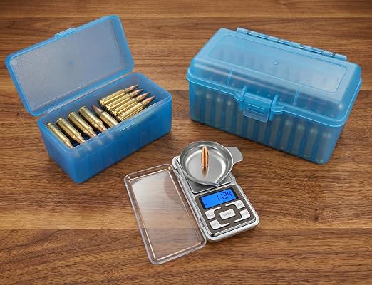 RS-1500 Digital Reloading Scale, 1500 Grains x 0.1gn Powder Scale with Metal Pan, Calibration Weight & Batteries, Reloading Supplies and Equipment