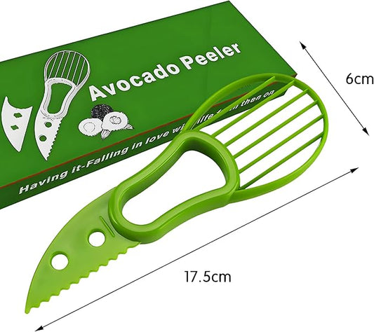 Avocado Slicer Tool 3 in 1, Avocado Pit Remover Kitchen Gadgets, Avocado Corer Tool, Fruit & Avocado Peeler Tools, Green