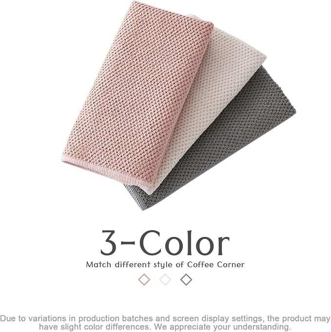 12Pack Barista Towels, Barista Microfiber Cloths, Coffee Cleaning Accessories for Espresso Machine, Steam Wand, Countertop,12”x12”