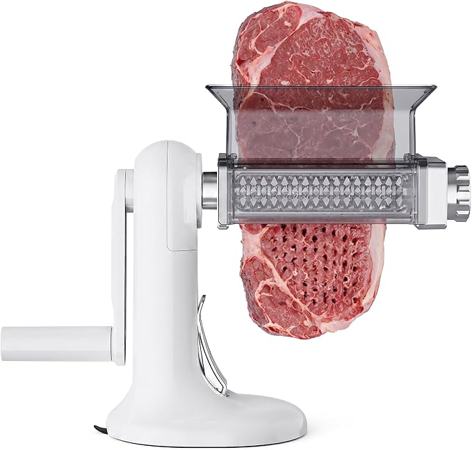 COFUN Manual Meat Tenderizer Tool with 3 Adjustable Spacing (10/12.5/15mm) | Transparent Protective Cover, Premium Metal Meat Tenderizer for Steak Beef Pork Lamb, for Marinating & Grilling, Removable