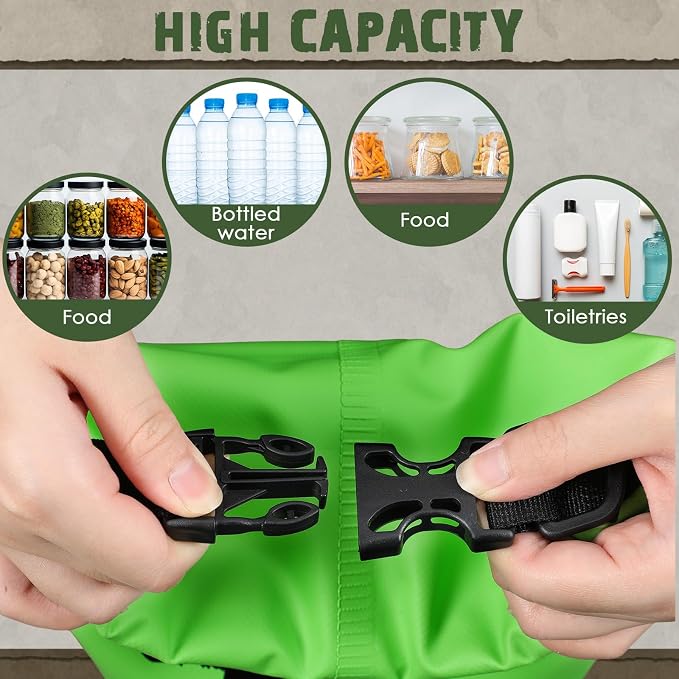 Foilswirl 1 Set Bear Food Bag for Camping Ultralight Food Hanging System Includes Waterproof Bear Bag, Nylon Ropes, Hooks for Camping Backpacking