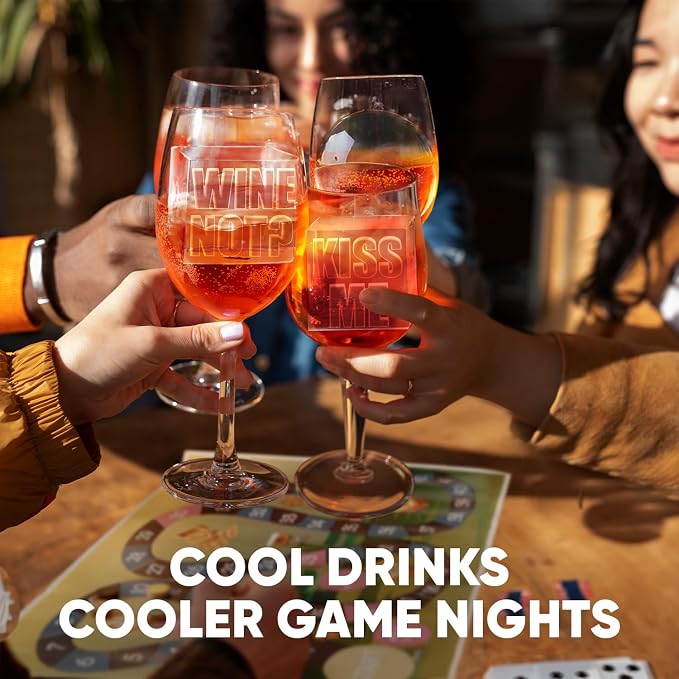 Berlinzo Ice Ball and Cube Maker Mold - 2 Spheres 2 Squares, Non-Electric | Silicone, BPA-free, dual shape combo, clear ice, whiskey and cocktails, slow-melt, easy release