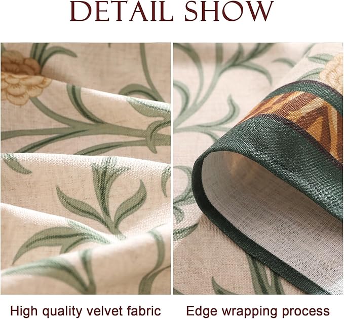 patdrea Designer Idyllic Linen Round Tablecloth,French Table Cloth with Floral Pattern,Provencal Decoration Tablecloths for Kitchen Dining,Christmas,Thanksgiving,Diameter 67"-Littledaisy