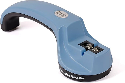 Heavy Duty Tungsten Manual Knife Sharpener, Knife Sharpeners for Kitchen Knives (Blue)
