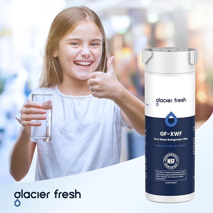 GLACIER FRESH XWF Replacement for GE XWF Refrigerator Water Filter 2 Pack