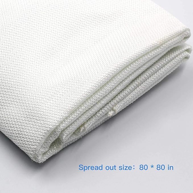Welding Blanket Heavy Duty Fiberglass Fire Blanket Protect Work Area from Sparks (80 x 80 inches)