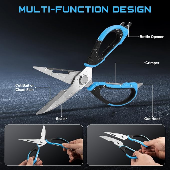 Fillet Knife Kit Combo,Fishing Gear and Gifts for Men | Fishing Knives with Sheath,and Honing Rod,Ultra-Sharp G4116 Blades,Corrosion-Resistant,Non-Slip Handle,Durable Storage Bag