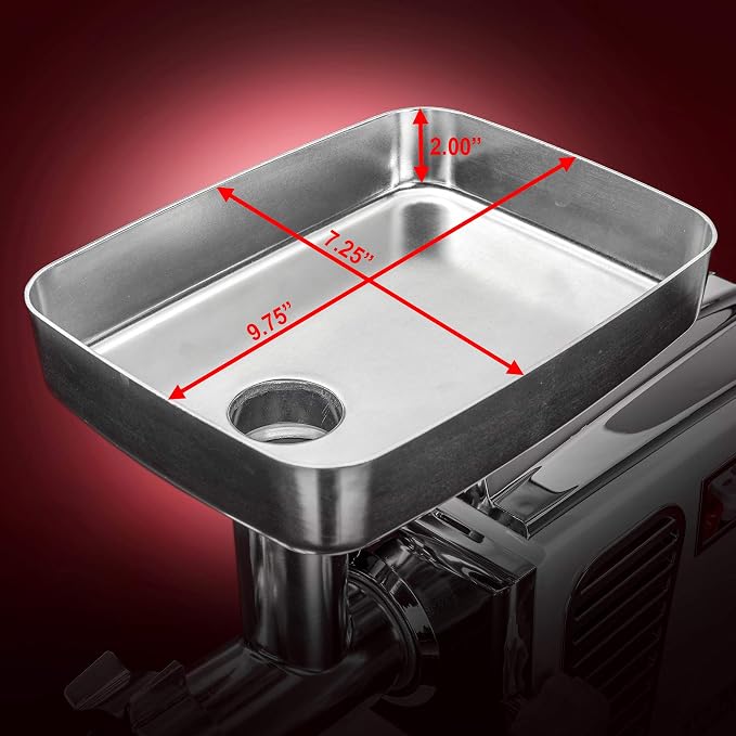 STX International Turboforce II 4000 Electric Meat Grinder | Grinds Soft Bones | Foot Pedal | 6 Grinding Plates | Stainless Steel Blades | Sausage Tubes | Kubbe Maker | Meat Claws | Patty Press & More