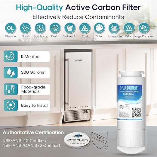 ICEPURE 15" Under Counter Ice Maker with Filter and Drain Pump, WiFi Control, ETL FCC, 90lbs/24H, Self-Cleaning, Smart Reminder, 24H Timer, Freestanding for Home Residential Commercial Stainless Steel