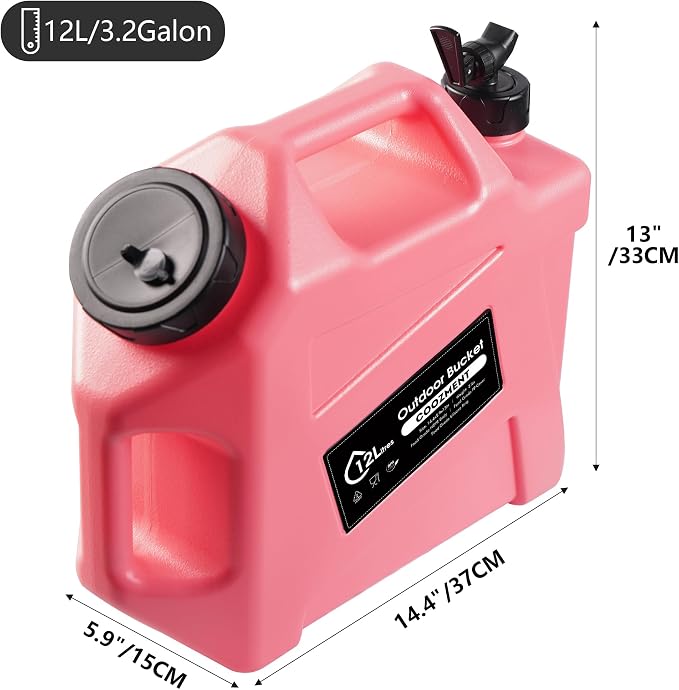 COOZMENT 3.2 Gallon/5 Gallon Water Containers with Spigot, BPA Free Water Jug, Military Green Water Tank, Multifunction Water Storage Containers for Camping Outdoor Hiking,Emergency Storage