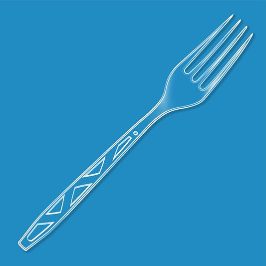 Amazon Basics Disposable Clear Plastic Forks, Premium Quality, 100 Count, Large Pack, Packaging May Vary (Pack of 10)