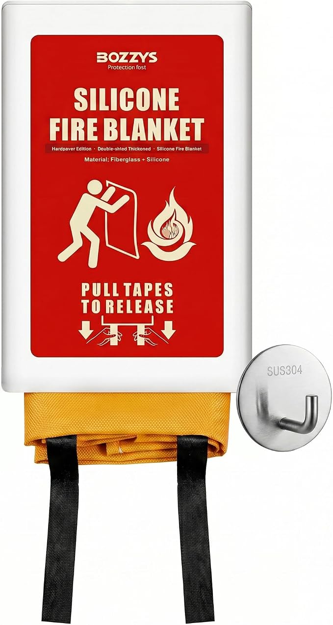 Fire Blanket | Not Prickly Prepared Fire Suppression | 40"x40" Fire Blankets Emergency for Home and Kitchen