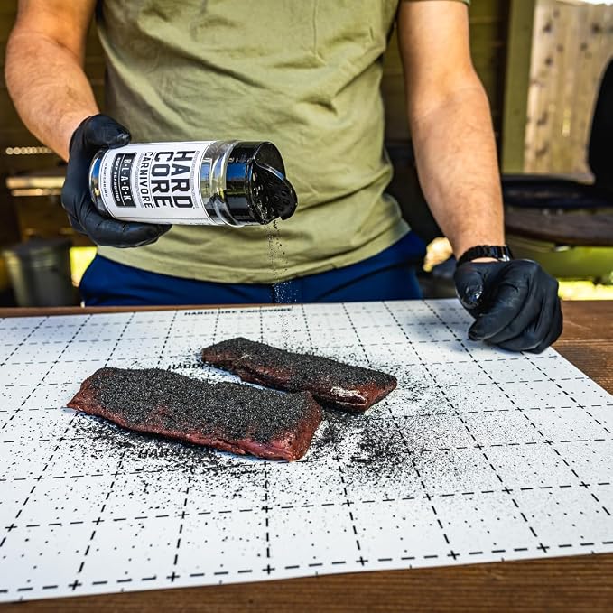 Hardcore Carnivore Black | Salt Free All-Purpose Beef Seasoning 5.5oz | Texas-Made Low Sodium Rub with Activated Charcoal - Blend for Steak, Brisket, Burgers, BBQ, Grilling and Smoking. MSG Free