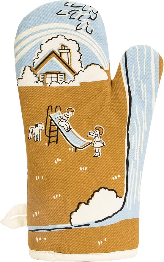 Blue Q I Love My Asshole Kids Funny and Cute Oven Mitts, Home Kitchen Gifts, Cooking Accessories, Super-Insulated Quilting, Comfy Natural-Fitting Shape, Pot Holders, 100% Cotton, Size 12.5"L x 7.5"W