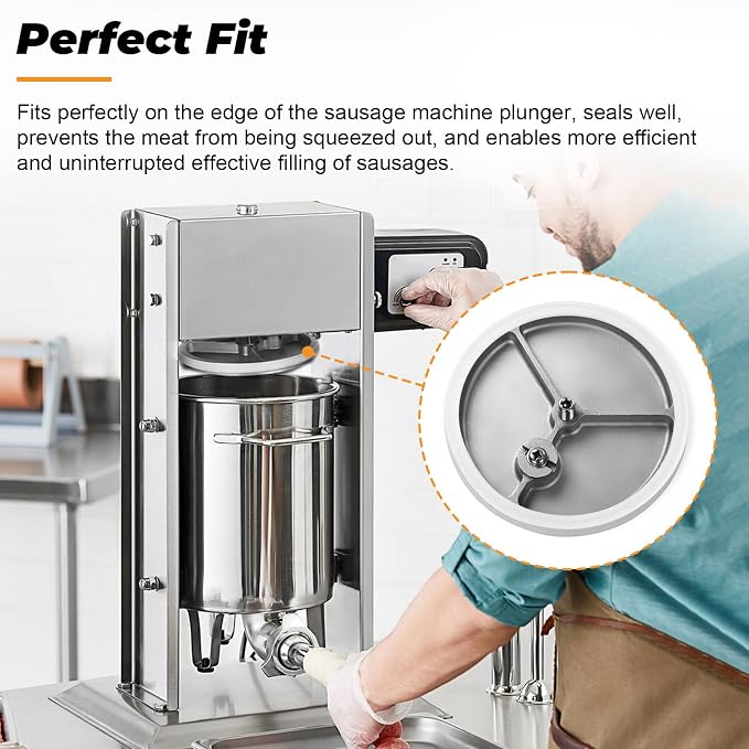 Sausage Stuffer Spare Plunger Gasket fit for Vertical and Horzontal 3-5-7L Liters Sausage Maker，O-ring Seal Rings Gasket Compatible with Hakka Vivo Weston LEM Sausage Stuffer Machine Replacement Parts
