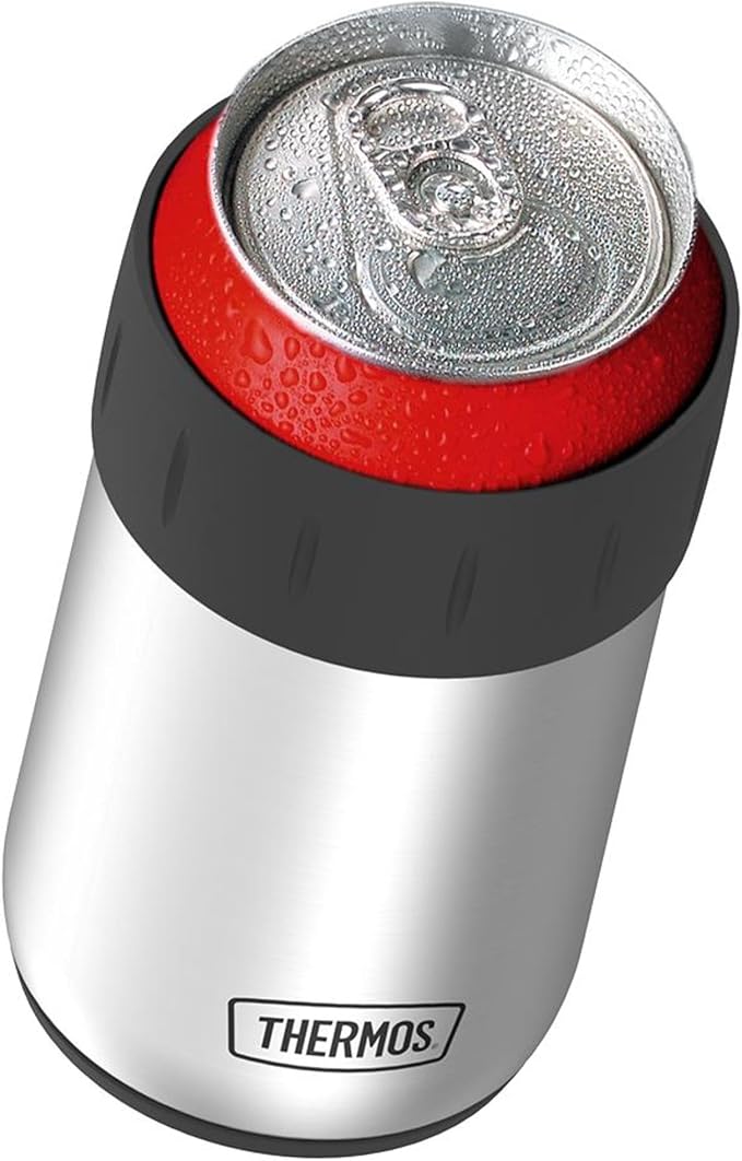 Thermos Stainless Steel Beverage Can Insulator for 12 Ounce Can, Stainless Steel | can-and-bottle-insulators