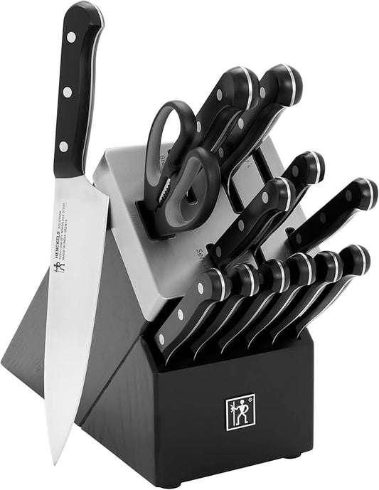 Henckels Solution 14-pc Self-Sharpening Knife Block Set - Black