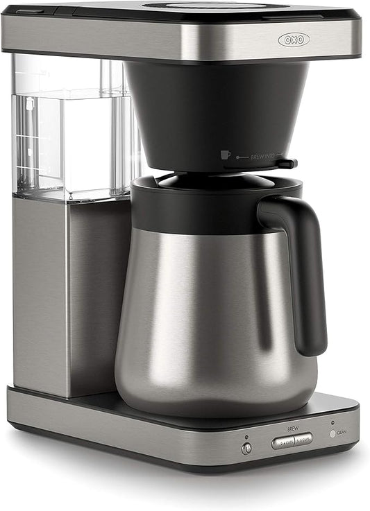 OXO Brew 8-Cup Coffee Maker - Single-Serve & Carafe, Thermal Stainless Steel, SCA Certified