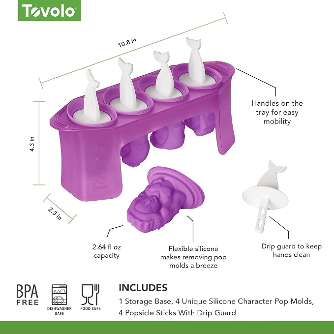 Tovolo, Molds Pop Freezer Mermaids Set Of 4