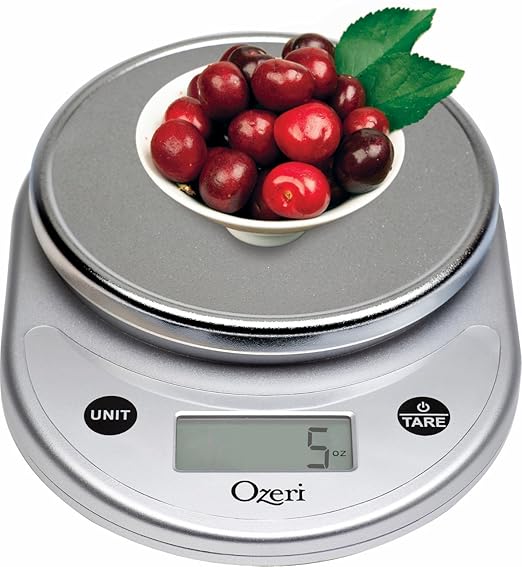 Ozeri® Pronto® Kitchen and Food Scale with Variable Graduation Technology® | Recognized by experts -- Winner of awards from the Food Network, The New York Times’ Wirecutter, CNN Underscored, and others.
