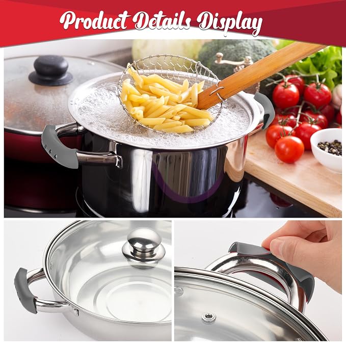 10Pcs Cast Iron Handle Cover, Silicone Pot Holders | Non-Slip Heat Resistant Cast Iron Skillet Covers Potholder for Frying Pans and Griddles Kitchen Supplies under 400℉