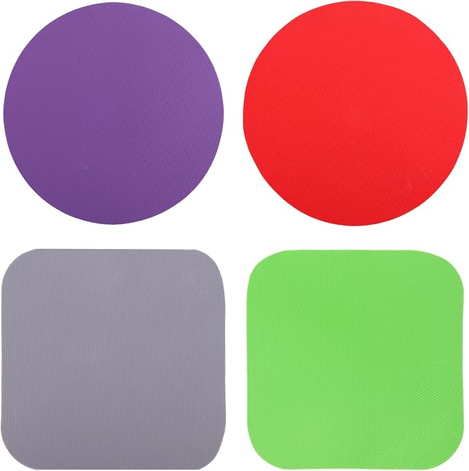 LUTER 4pcs Rubber Jar Openers, Versatile Natural Rubber Bottle Opener | Rubber Jar Grippers Kitchen Coasters Gadgets for Weak Hands Seniors Elderly Lid Cap Gripper Pads (4 Colors)