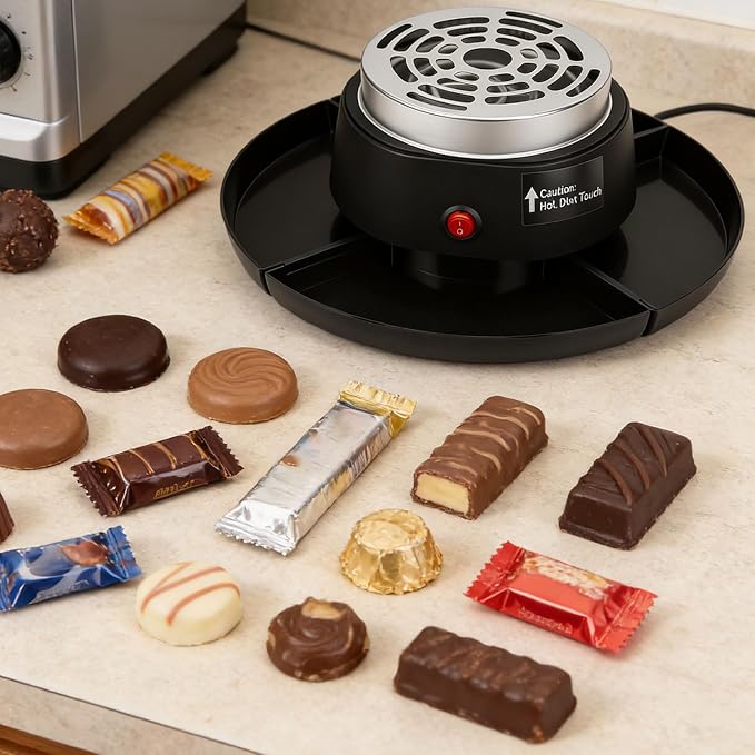 Asixxsix 2 in 1 Electric Smores Maker and Fondue Pot, Tabletop Indoor Smores Kit with 4 Roasting Forks & Detachable Trays, Flameless Marshmallow Roaster for Family Gatherings & Movie (US Plug 110V)
