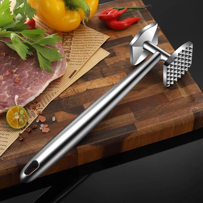 Aliglow Meat Tenderizer Hammer Tool Mallet Pounder for Kitchen Tenderizing Steak Beef Poultry