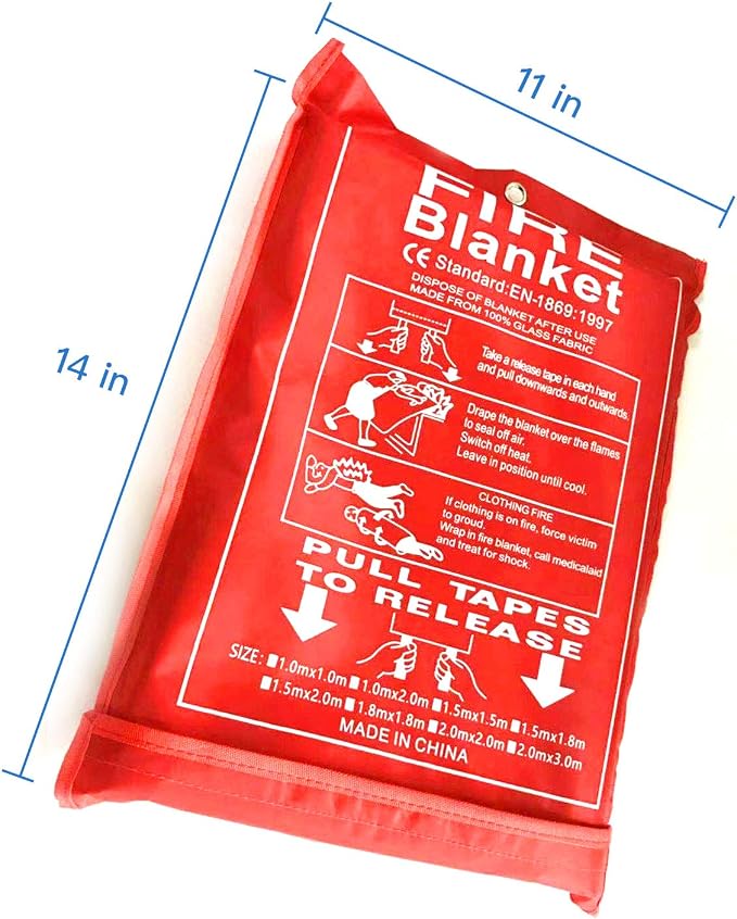 Welding Blanket Heavy Duty Fiberglass Fire Blanket Protect Work Area from Sparks (80 x 80 inches)